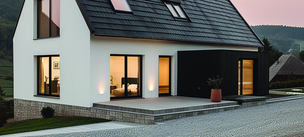 Terrasse mit Sitzplatz und Grill